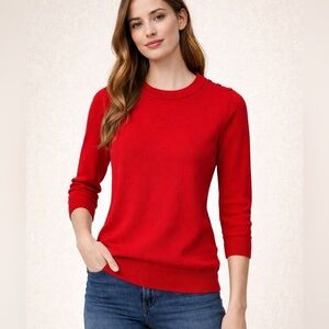 ModCloth red crewneck sweater